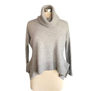Cynthia Rowley 100% Cashmere Turtleneck Sweater Taupe SMALL Fall Cozy Warm
